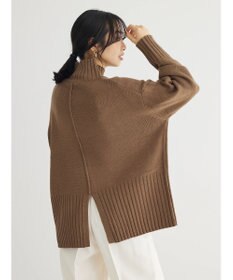 Green Parks 洗える　バックスリットニットプルオーバー