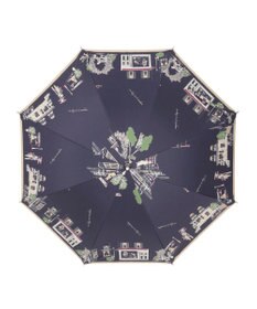 MOONBAT DAKS(ダックス) 晴雨兼用日傘 長傘 カラフルな街並み フワクール生地使用