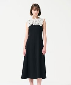 GRACE CONTINENTAL 刺繍カラー付ドレス