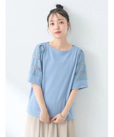 earth music&ecology フレア袖レースプルオーバー