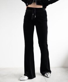 WEGO 【SETUP対応ITEM】ハイウエストベロアパンツ