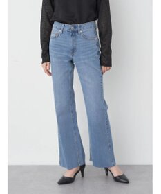 earth music&ecology セルフカットフレアデニムパンツ