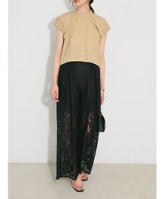 Green Parks タックデザインショート丈シャツ