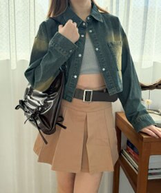 WEGO ギャザーリボンハーフムーンバッグ