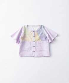 TRICOTE オーロラ柄ポケット付キッズシャツ