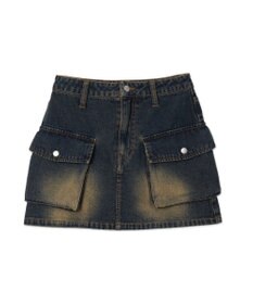 WEGO ヴィンテージウォッシュカーゴミニスカート