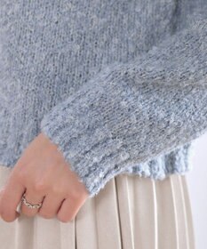 Tiaclasse 【着丈が選べる】ハイネックブークレカーディガン