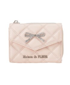 Maison de FLEUR リボンビジューキルティングウォレット