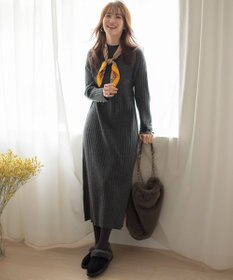 ANY SIS S 【洗える】求心リブニット ワンピース