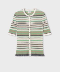 Paul Smith ラメボーダー リブ カーディガン