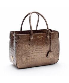 A.D.M.J. 【牛革】クロコダイル型押しトート32cm(Dカン付)