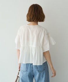 YECCA VECCA 刺繍レースブラウス