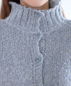 Tiaclasse 【着丈が選べる】ハイネックブークレカーディガン