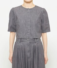 uncrave ライトデニム パフスリーブブラウス