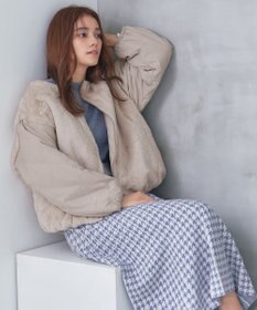 Tiaclasse 【リバーシブル】キルティングエコファー2WAYブルゾン