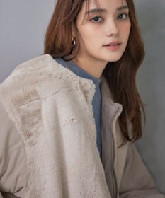 Tiaclasse 【リバーシブル】キルティングエコファー2WAYブルゾン