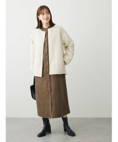 Green Parks ライト中わたノーカラーブルゾン