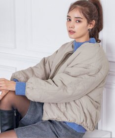 Tiaclasse 【リバーシブル】キルティングエコファー2WAYブルゾン