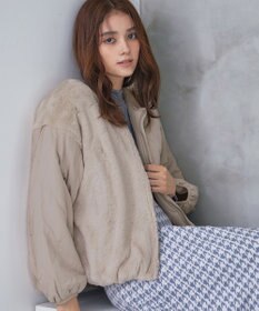 Tiaclasse 【リバーシブル】キルティングエコファー2WAYブルゾン