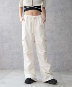 WEGO 【ウエストゴム】イージーパラシュートカーゴパンツ