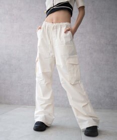 WEGO 【ウエストゴム】イージーパラシュートカーゴパンツ