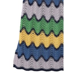 Green Parks 透かし編みマルチボーダースカート