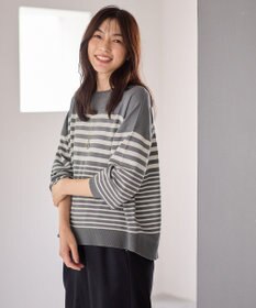 ANY L 【洗濯機可】ボーダーニット