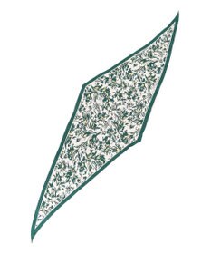 23区 ニュアンスフラワー プリント シルク スカーフ