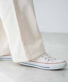 WEGO カラーウエストフィットワイドストレートパンツ