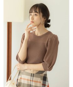 earth music&ecology シアーパワショルニットプルオーバー