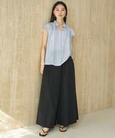 UNFILO ヴィンテージシアー ギャザーブラウス