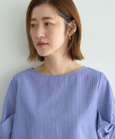 YECCA VECCA パールタックスリーブブラウス