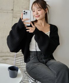 WEGO 【2024年秋冬新色カラー追加★】リボン2WAYカーデ