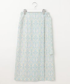 自由区 S 【洗える】ダマスクフローラルプリント スカート