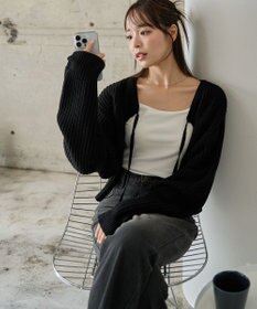 WEGO 【2024年秋冬新色カラー追加★】リボン2WAYカーデ