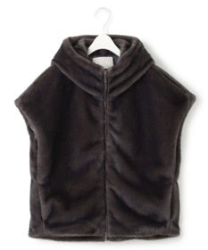 ICB 【洗える】ミンクライクファー フーディジレ コート