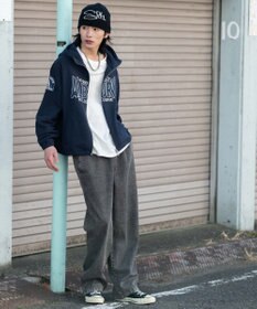 WEGO 【ユニセックス着用ITEM/ウエストゴム】ユルフィットデニムイージーパンツ