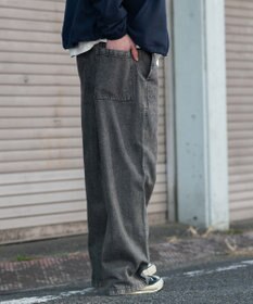 WEGO 【ユニセックス着用ITEM/ウエストゴム】ユルフィットデニムイージーパンツ