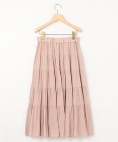 組曲 ギャザーライトデシン ティアードスカート