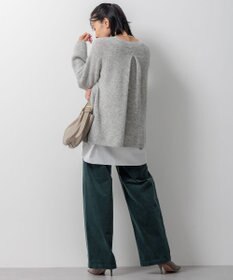 23区 S 【洗える】23区DENIM ベルベットストレッチ ワイドパンツ