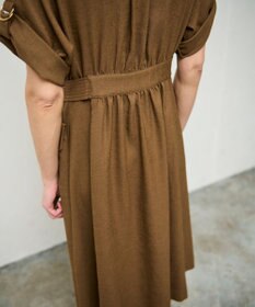 GRACE CONTINENTAL リネンタッチサファリドレス