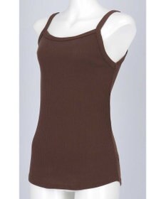 une nana cool 綿100% リブ編みコットン キャミソール