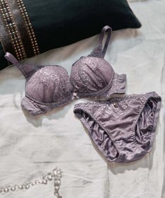 San-ai Resort（三愛水着楽園） 【northerly bra フィットシリーズ 谷間メイク】 カシュクールレースモールド ブラジャー＆ショーツSet B～Fカップ