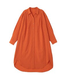 Green Parks シアーチェックシャツワンピース