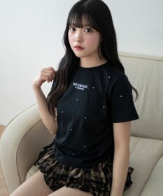 WEGO ビジューサイドドロストショートT