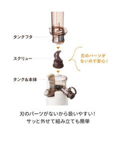 YAMATO テーブル＆キッチン 【レコルト】コールドプレスジューサーミニ  ホワイト  RCJ-1(W)