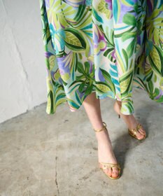 GRACE CONTINENTAL リーフプリントワンピース