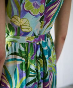 GRACE CONTINENTAL リーフプリントワンピース