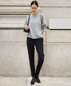 自由区 L 【19号サイズまで展開】TRギャバ裏起毛テーパード パンツ