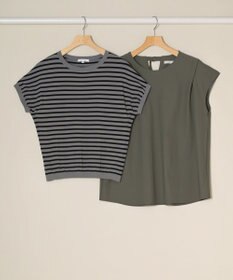 ONWARD Reuse Park スタッフおすすめ！トップスSET商品/サイズ38【23区】ニット春夏×サイズS【ICB】カットソー春夏